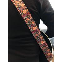 Çiçekli Peace Desenli Gitar Askısı