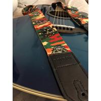 Renkli Kurukafa Desenli Gitar Askısı