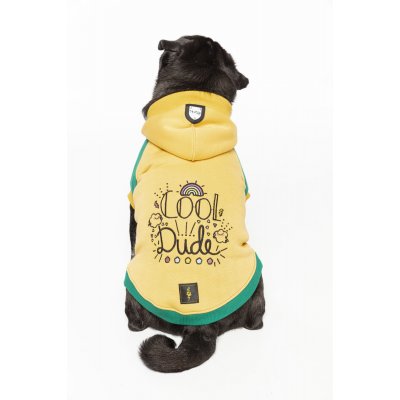 Cool Dude Nakışlı Sarı Köpek Hoodie